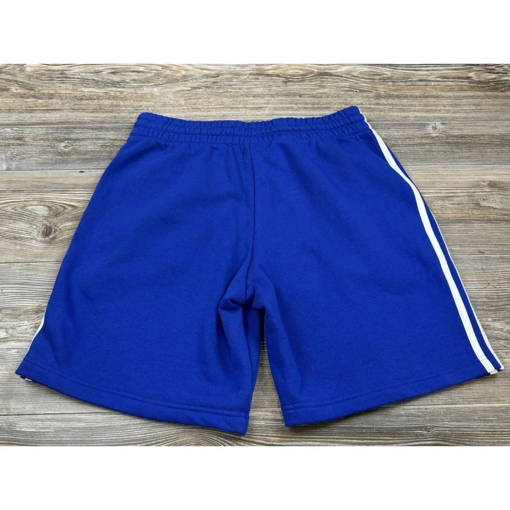NWT Adidas Sweat Shorts Men L Blue Drawstring Elastic Waist Athletic Athleisure